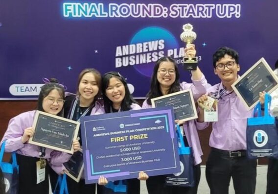 Sinh Viên Đoạt Giải Nhất Cuộc Thi "Andrews Business Plan Competition 2023"