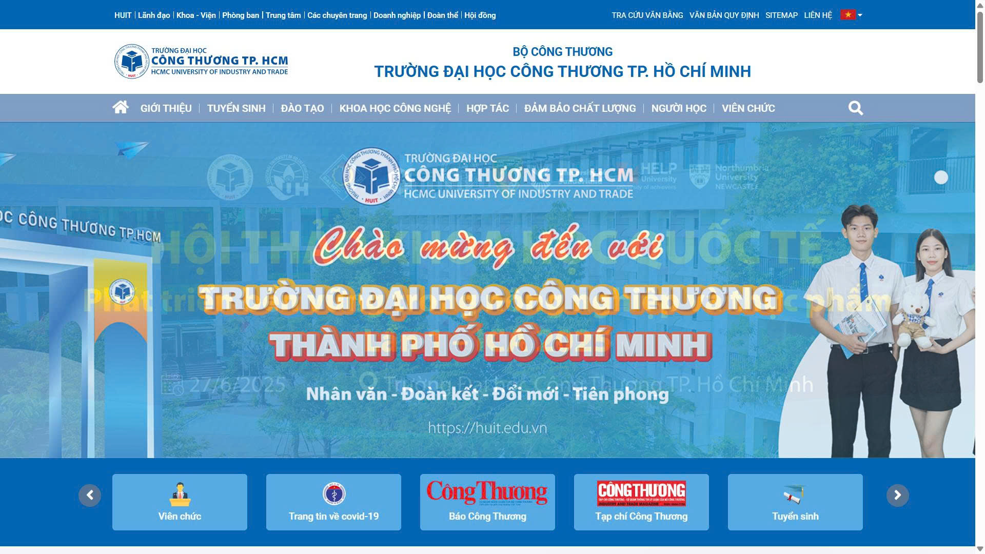 Sinh viên HUFI Trường Đại học Công Thương TP. Hồ Chí Minh